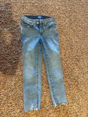 Jag Jeans Light Wash High-Rise Skinny Jeans with Raw Hem